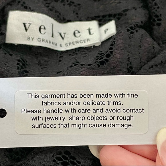 LBD Alert! Black Lined Lace Dress by Velvet NWT Size: P - Picture 10 of 15